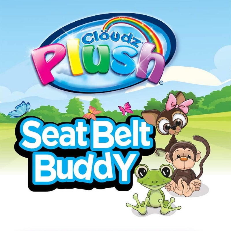 Cloudz Kids Super Soft N' Cuddly Seat Belt Buddy XL Travel Pillow. Keep Your Kids Comfy and Supported at Home or On The Go! - Cat - Image 3